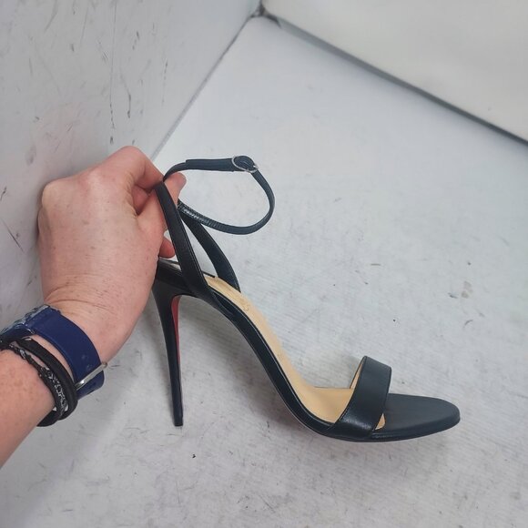 Christian Louboutin Loubigirl Black Ankle Strap Heel Sandal - Picture 3 of 10